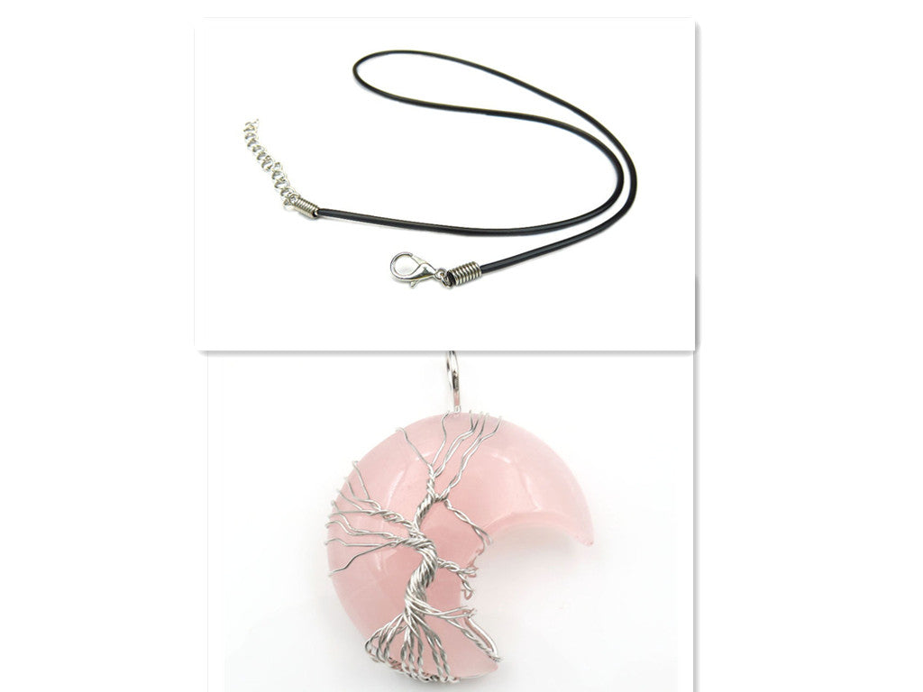 Collar con Colgante de Árbol de la Vida en Piedra Luna Accesorios