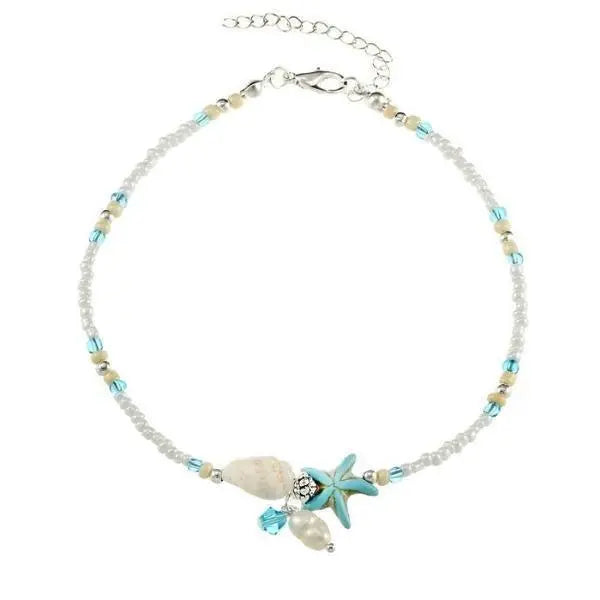 Pulsera con Estrellas, Conchas y Piedras Naturales