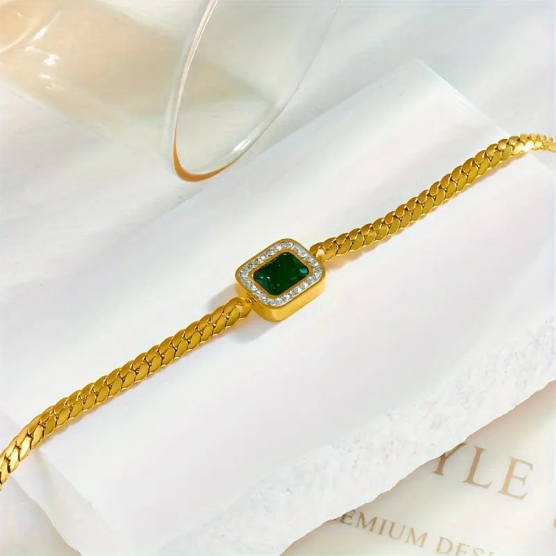 Pulsera Joana Verdant con Esmeralda