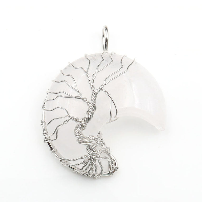 Collar con Colgante de Árbol de la Vida en Piedra Luna Accesorios