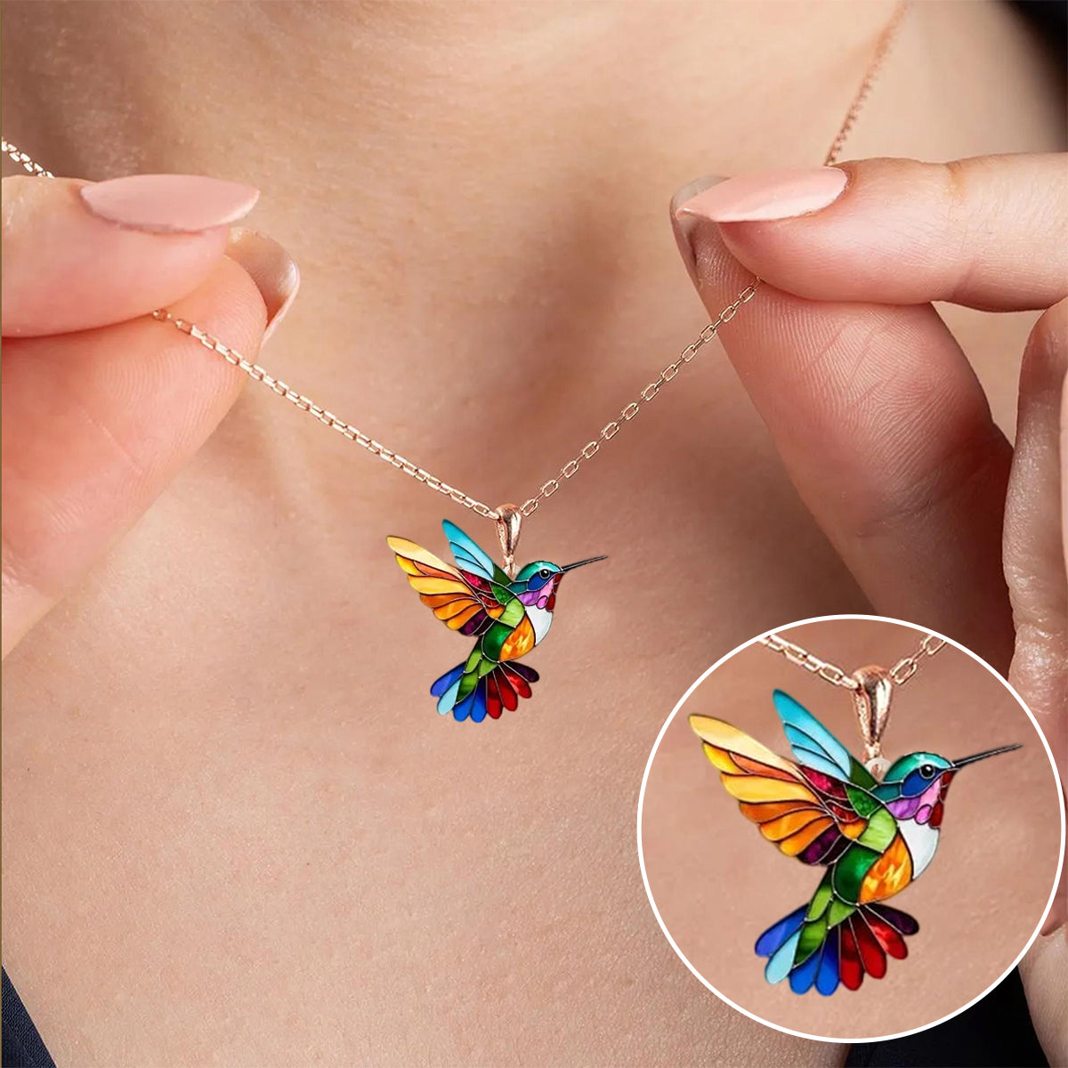 Hermosa Collar con Colibrí y Aretes Gratis – Oferta por Tiempo Limitado