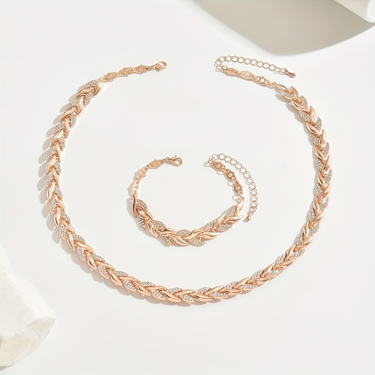 Conjunto de Cola de Sirena Elegante con Cristales y Piedras Preciosas