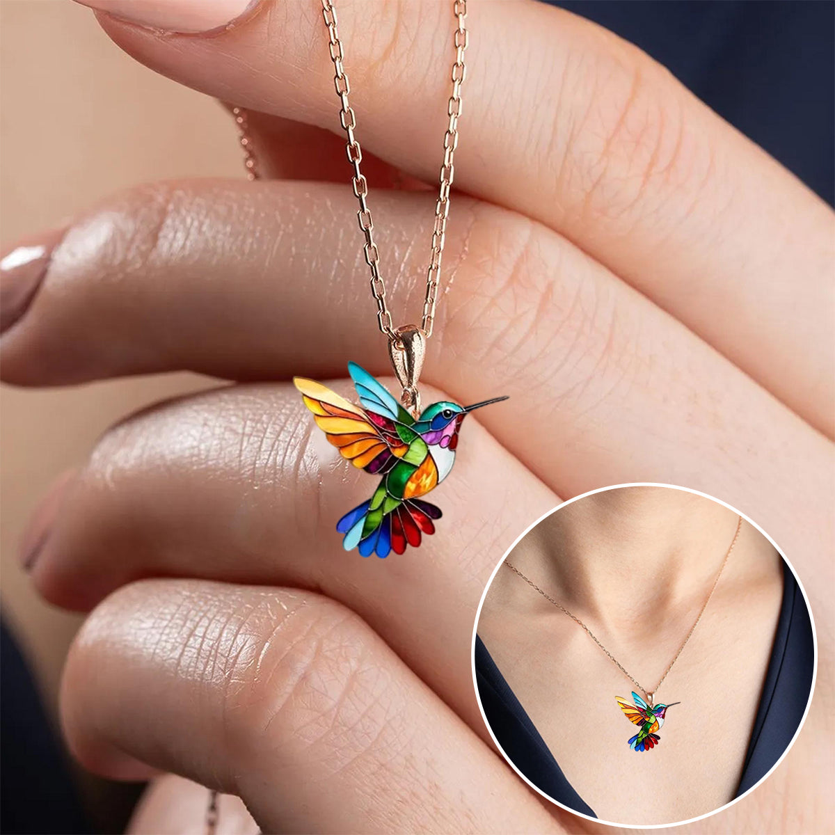 Hermosa Collar con Colibrí y Aretes Gratis – Oferta por Tiempo Limitado