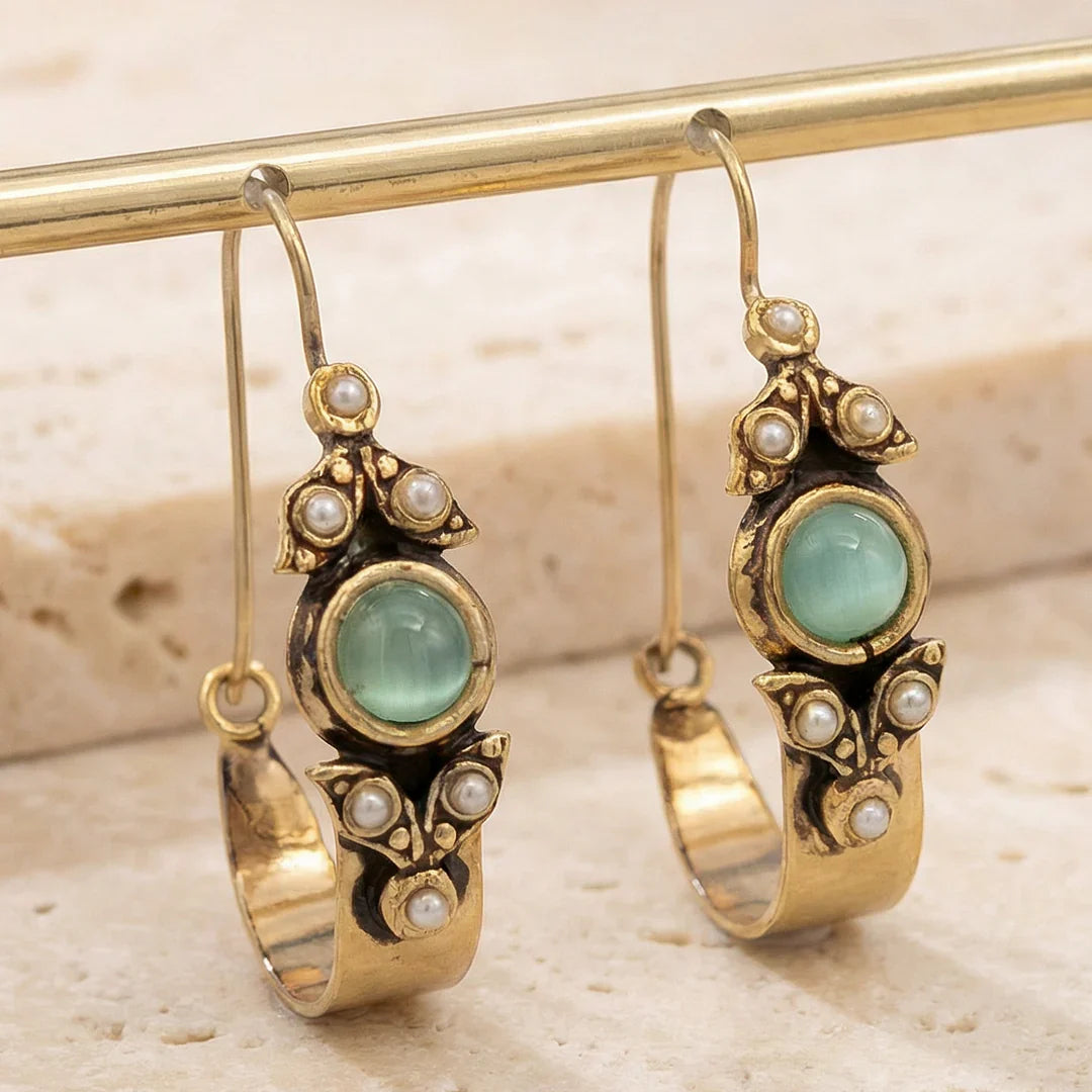 Pendientes de Estilo Étnico Retro con Colgante