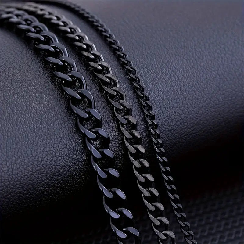 Collar de Cadena Cubana Minimalista para Hombres