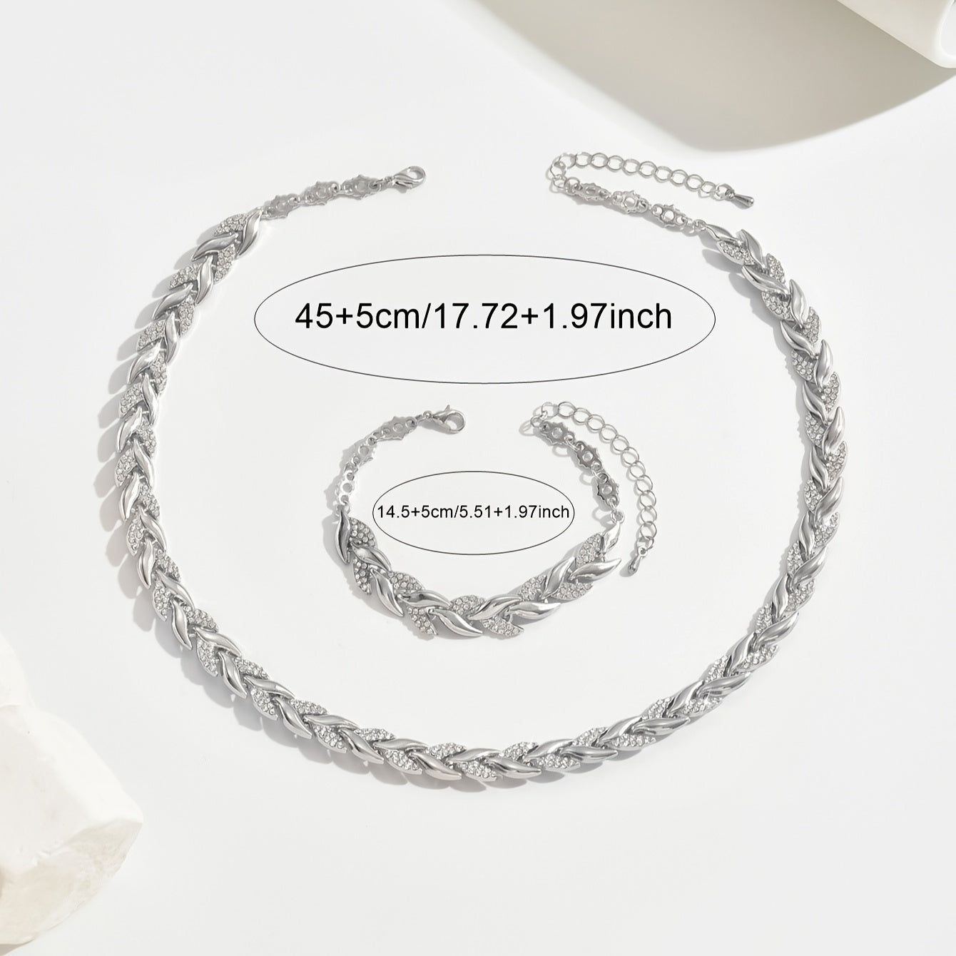 Conjunto de Cola de Sirena Elegante con Cristales y Piedras Preciosas