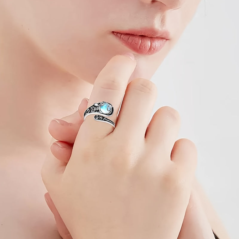 Anillo Manuela con Piedra de Luna