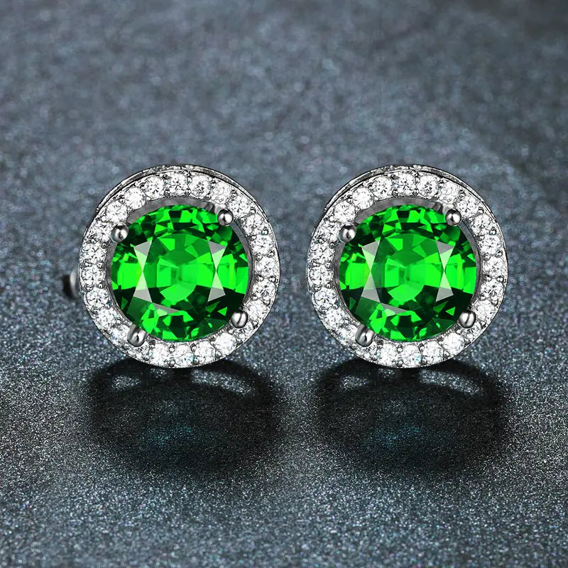 Pendientes de Esmeralda y Diamante