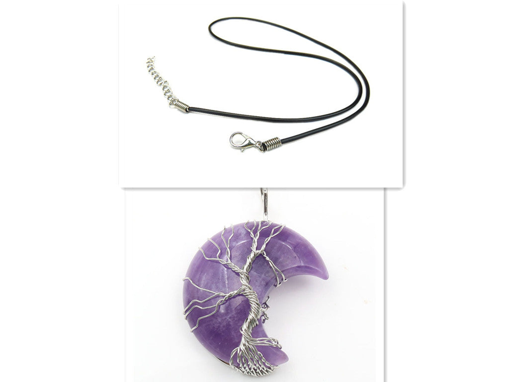 Collar con Colgante de Árbol de la Vida en Piedra Luna Accesorios