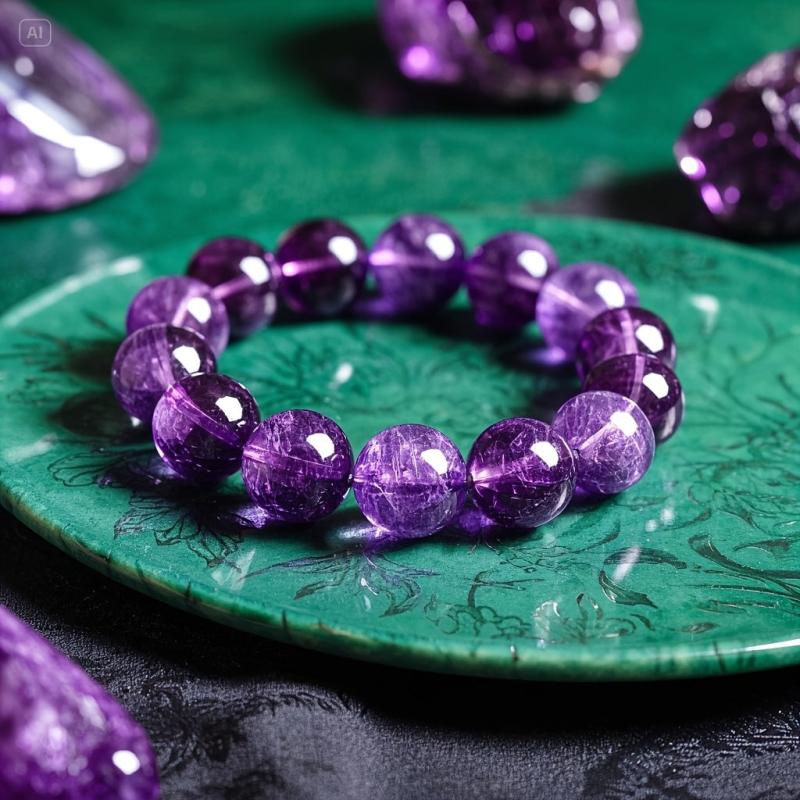 Pulsera de Perlas Moradas Valeria
