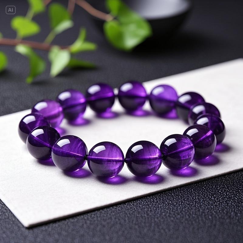 Pulsera de Perlas Moradas Valeria