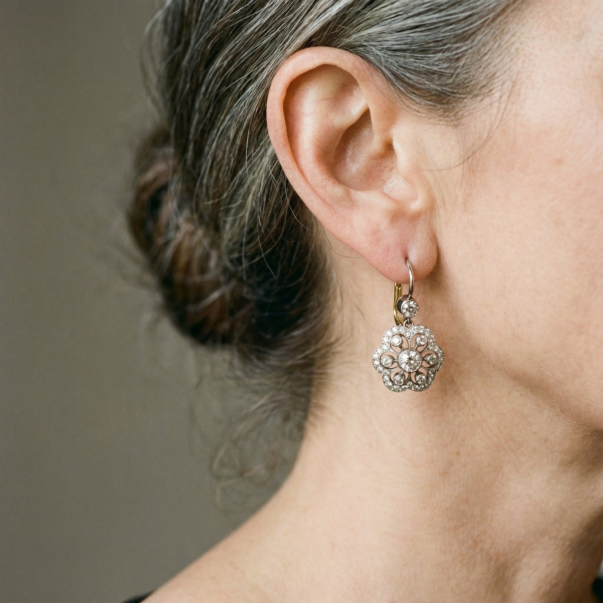 Pendientes de Mandala de Cristal Vintage