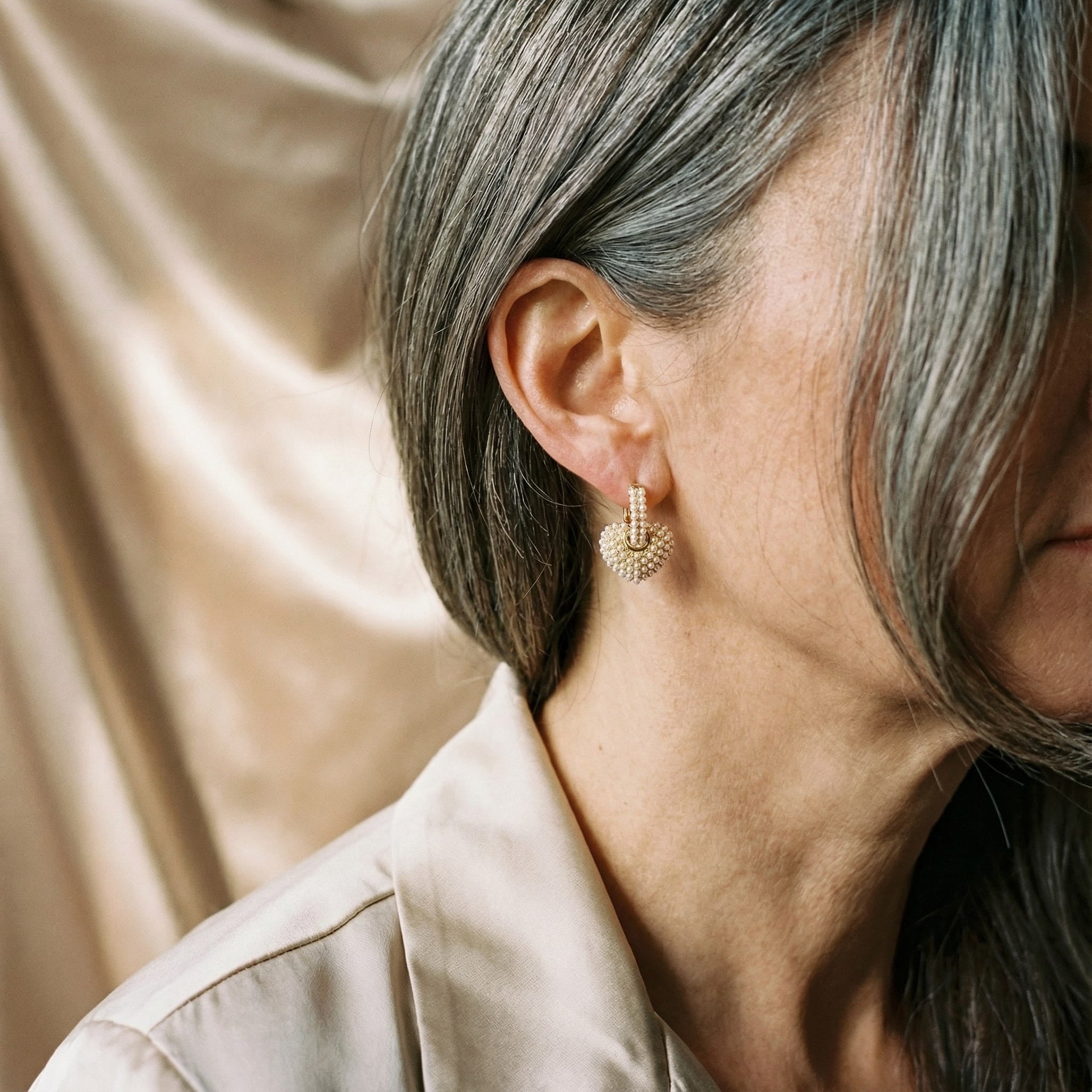Pendientes de Perla en Oro
