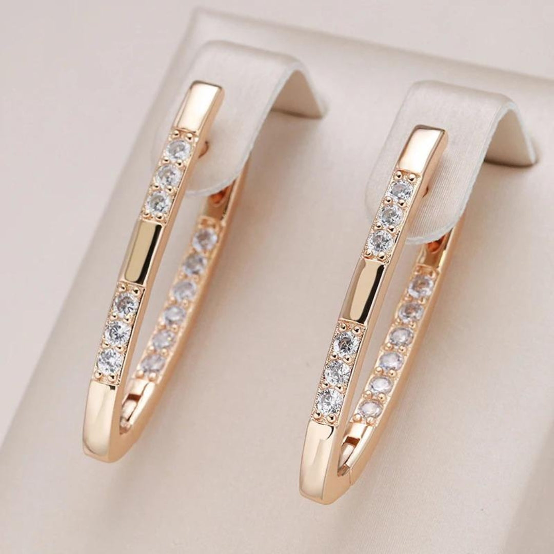 Pendientes de Circonita Elegantes en Oro