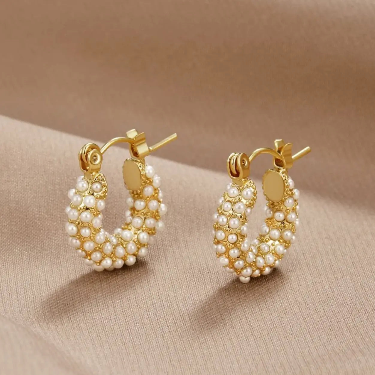 Pendientes de Perlas Doradas