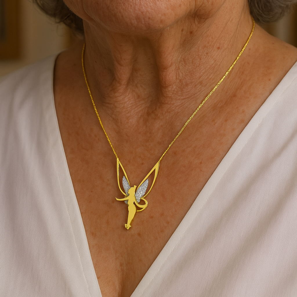 Collar de Hada de Oro y Plata