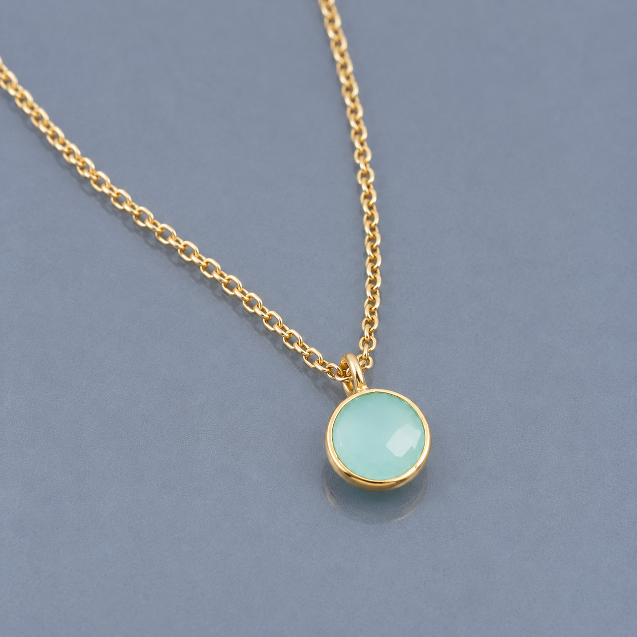 Collar con Piedra Aguamarina