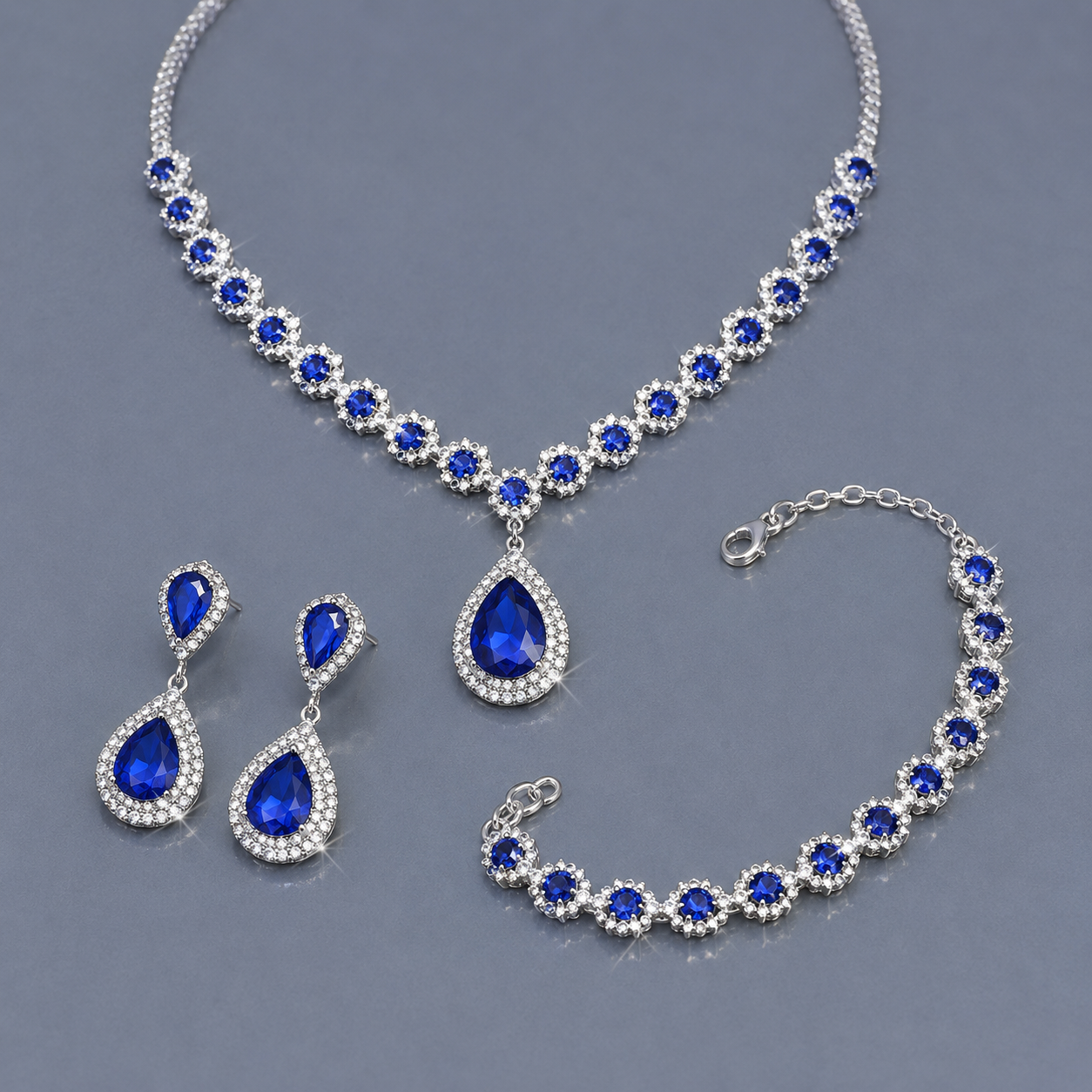 Conjunto de Tres Piezas de Joyería para Bodas