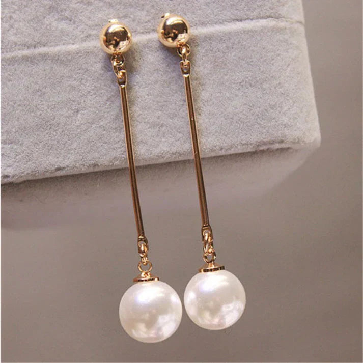 Pendientes de gota de lujo con perlas artesanales especiales