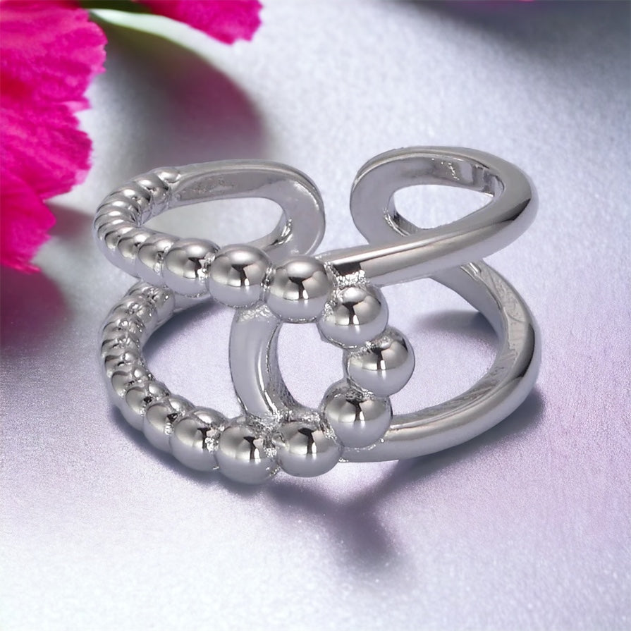 Anillo de Doble Banda Vittoria Twist - Oro o Plata