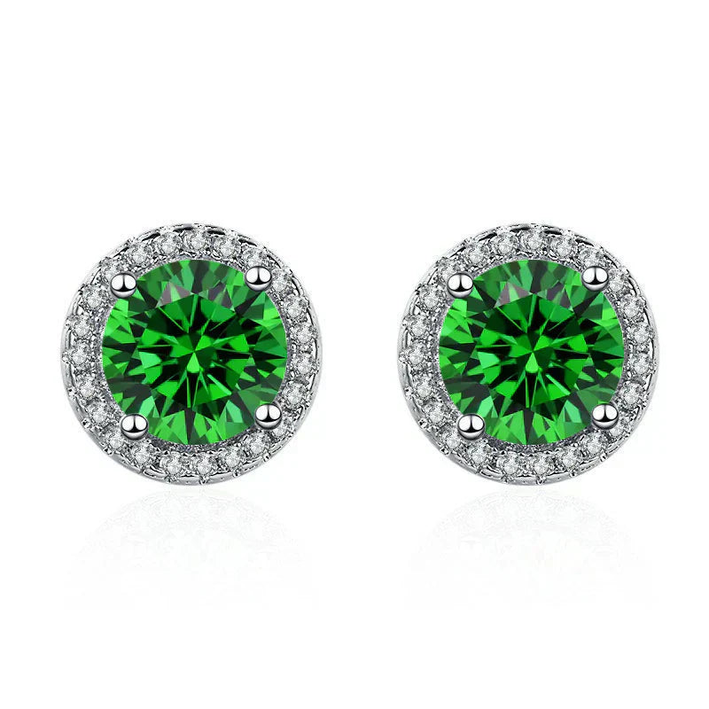 Pendientes de Esmeralda y Diamante