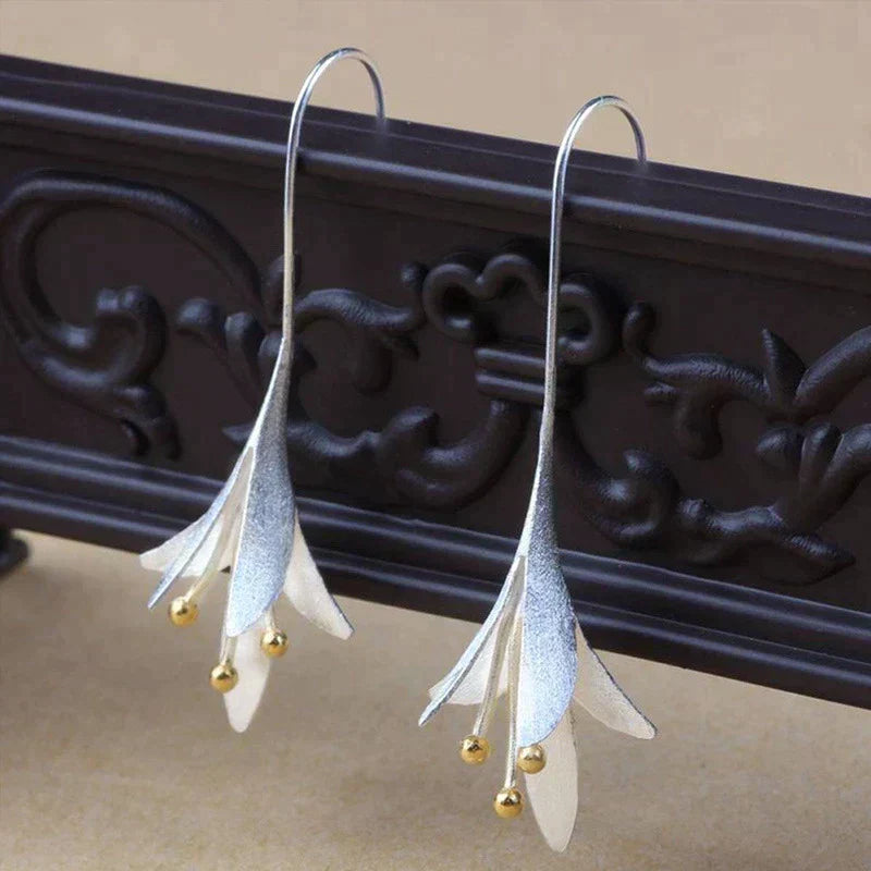 Pendientes de Flores en Plata