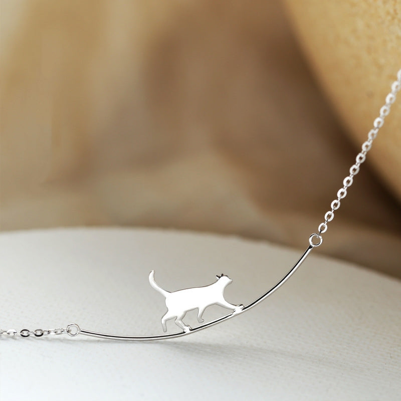 Collar de Plata Gato Escalador