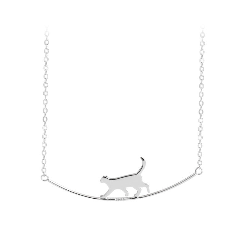Collar de Plata Gato Escalador