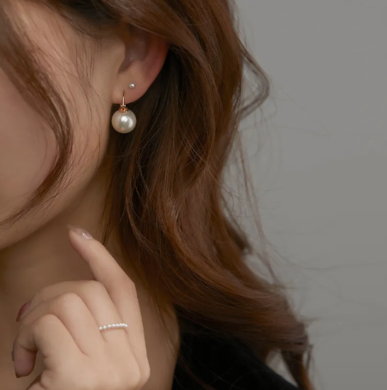 Pendientes de Red Francesa en Plata