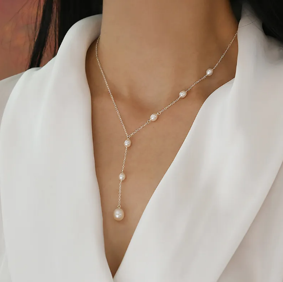 Collar de Plata con Perlas de Agua Dulce
