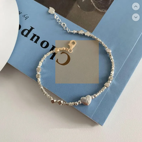 Pulsera Cuadrada Plata Amor