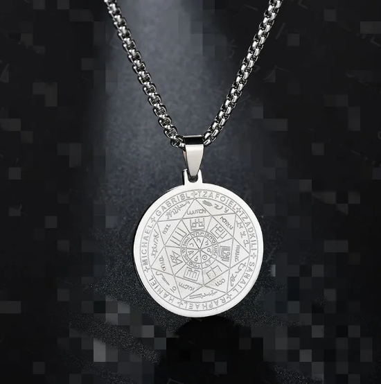 Collar con Colgante de Ángel Tritón Seis Estrellas