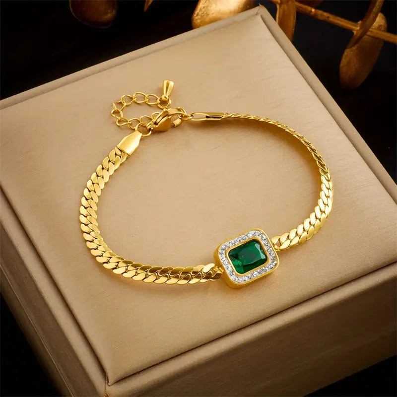 Pulsera Joana Verdant con Esmeralda