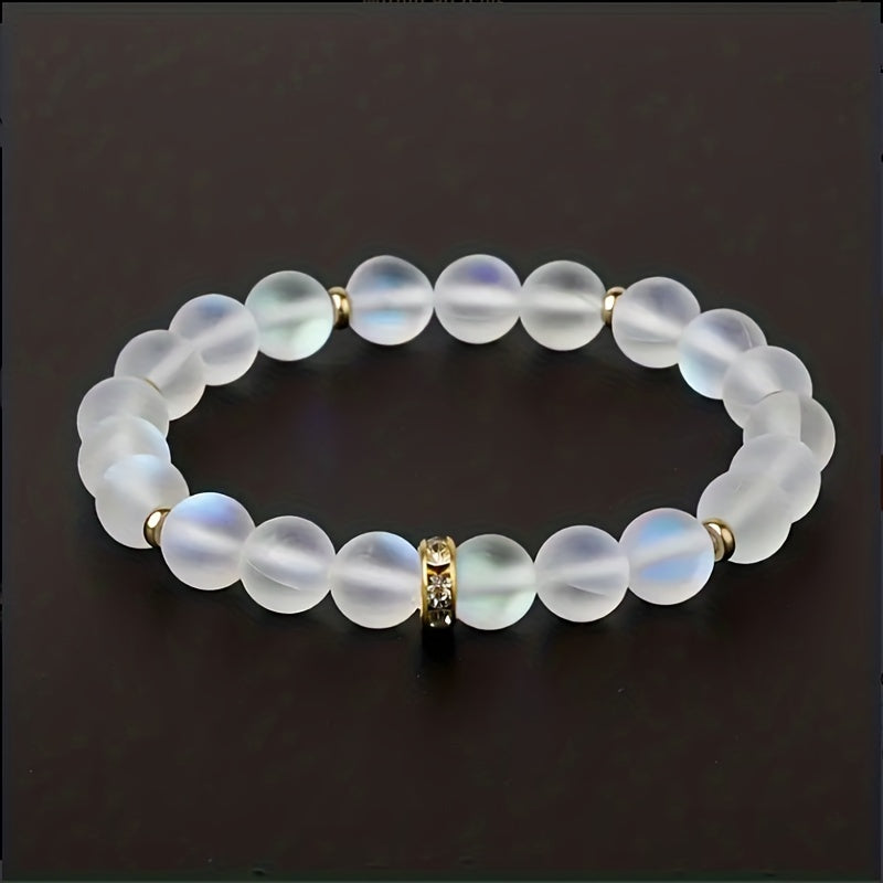 Pulsera de Perlas de Confianza y Piedra Luna
