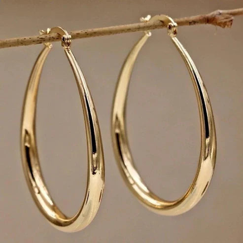 Pendientes de aro dorados vintage