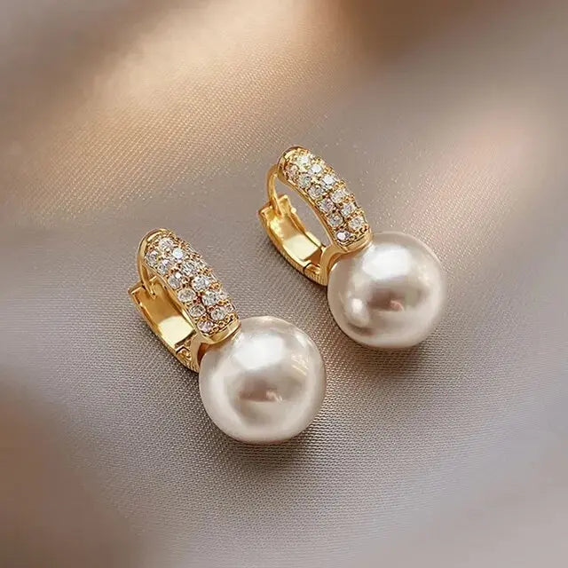 Pendientes de Perlas con Rhinestones