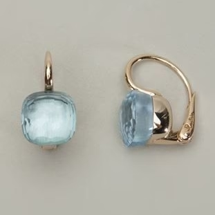 Pendientes Vintage Azules con Zirconia Incorporada