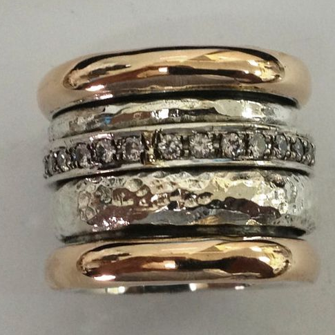 Anillo Doble de Oro Vintage Grueso