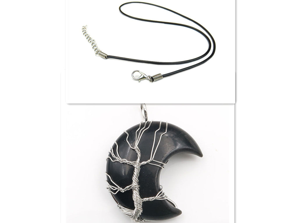 Collar con Colgante de Árbol de la Vida en Piedra Luna Accesorios