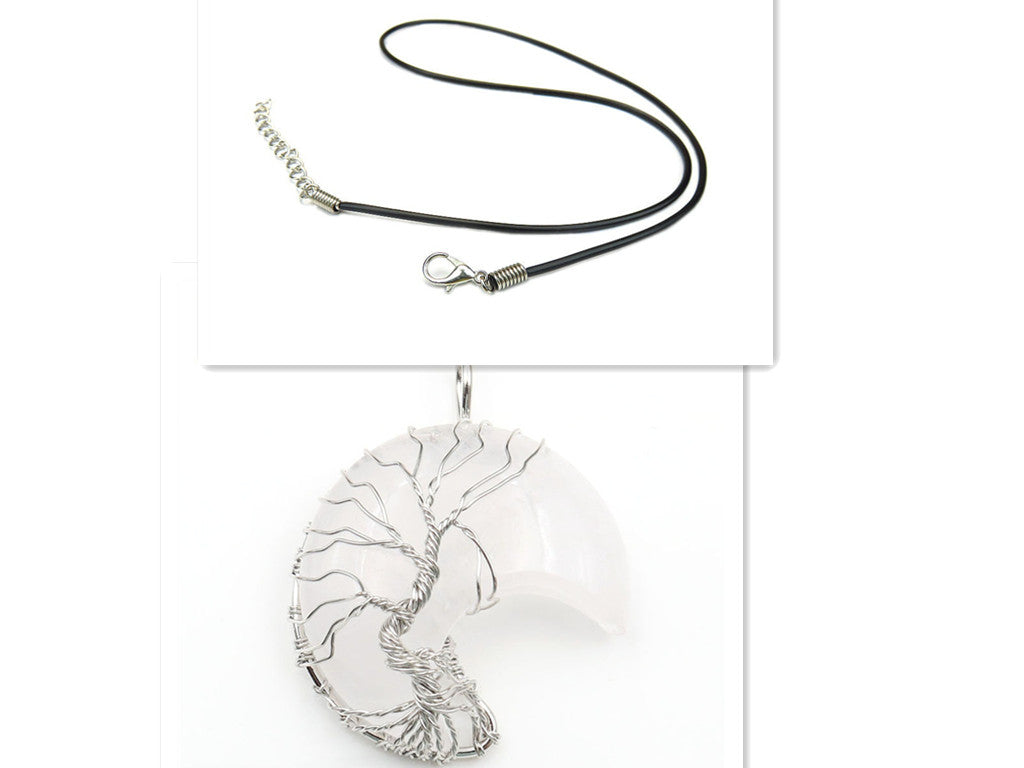 Collar con Colgante de Árbol de la Vida en Piedra Luna Accesorios
