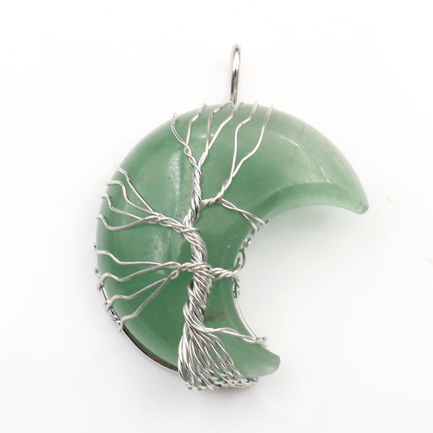 Collar con Colgante de Árbol de la Vida en Piedra Luna Accesorios