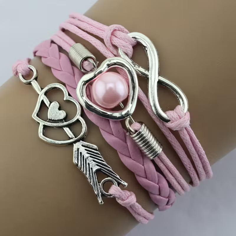 Pulsera de Arco de Cupido de Moda Retro