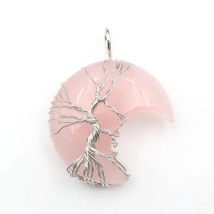 Collar con Colgante de Árbol de la Vida en Piedra Luna Accesorios