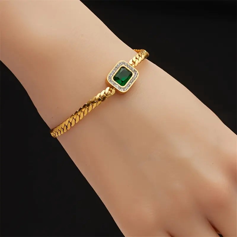 Pulsera Joana Verdant con Esmeralda