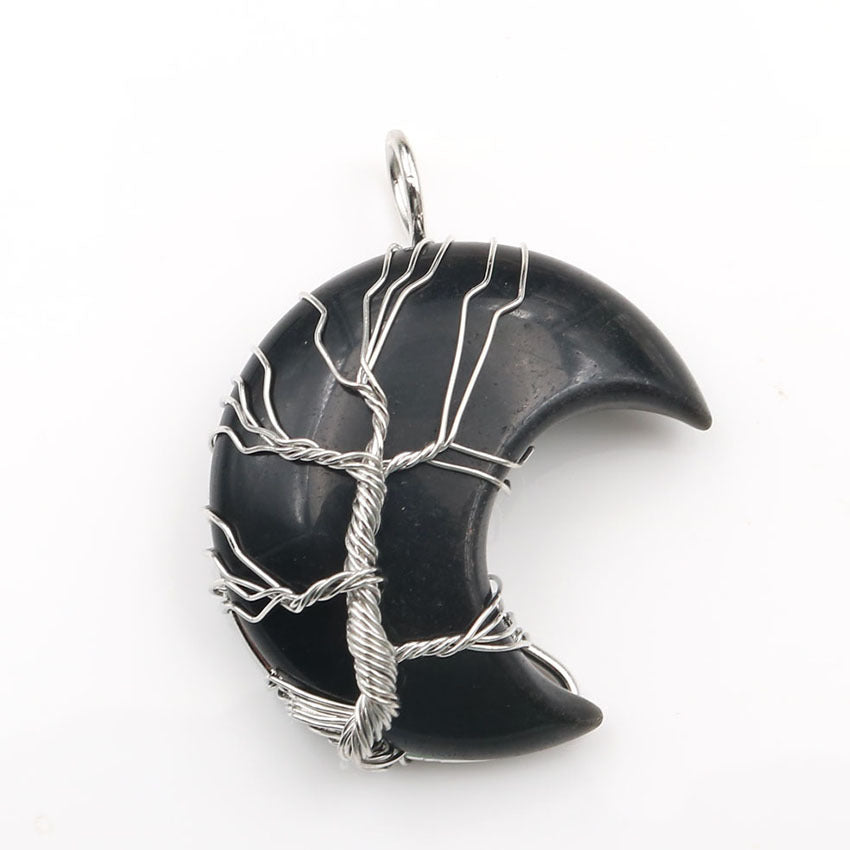 Collar con Colgante de Árbol de la Vida en Piedra Luna Accesorios