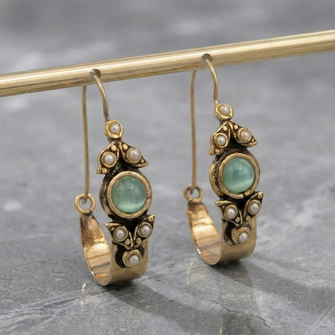 Pendientes de Estilo Étnico Retro con Colgante