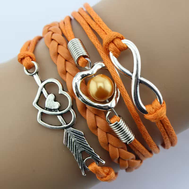 Pulsera de Arco de Cupido de Moda Retro