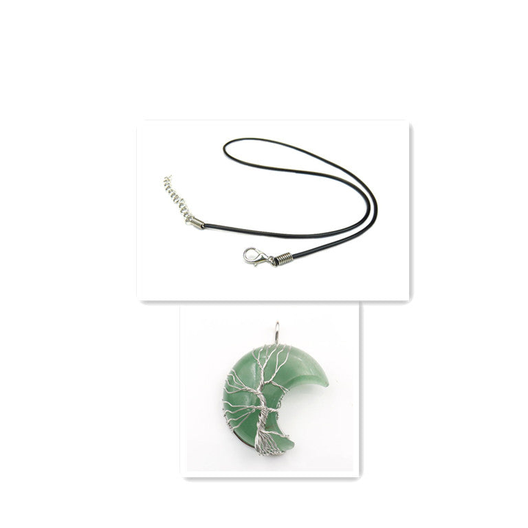Collar con Colgante de Árbol de la Vida en Piedra Luna Accesorios