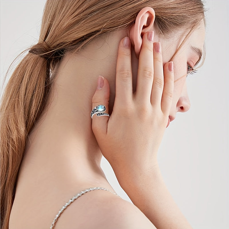 Anillo Manuela con Piedra de Luna