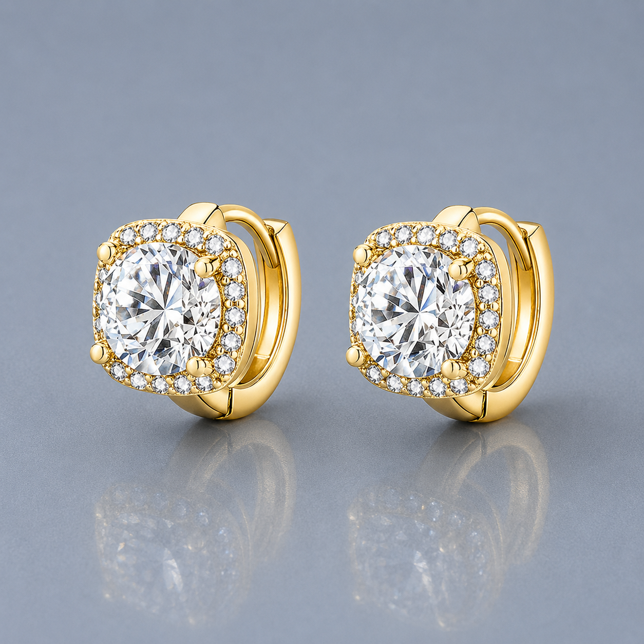 Nadine pendientes cuadrados | oro